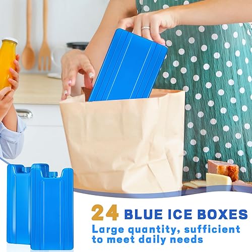 Miniatura 6 de 24 paquetes de hielo para bolsas de almuerzo, paquetes de congelación rápida, paquetes fríos de larga duración para enfriadores, paquetes de hielo