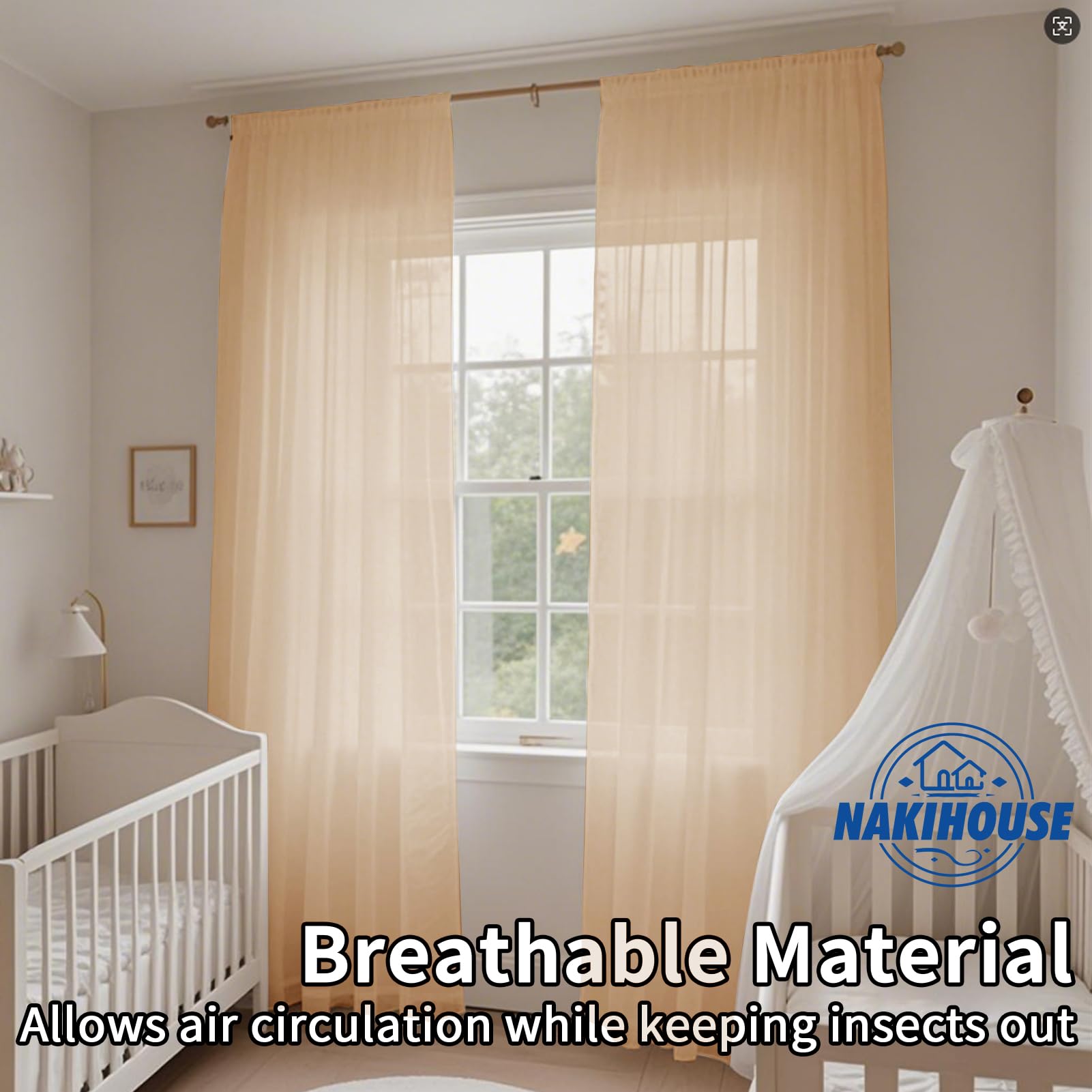 NAKIHOUSE Voile Curtain - Image 4