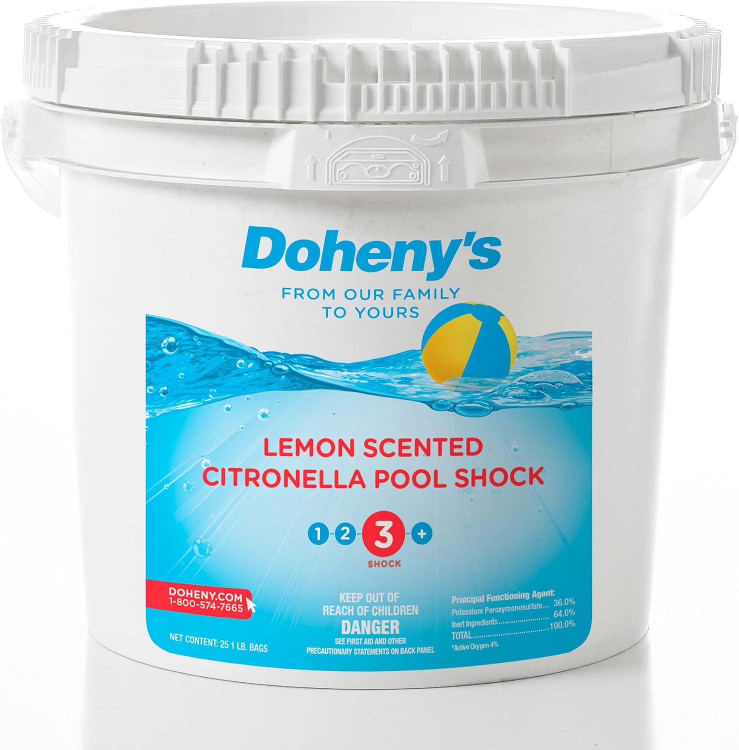 Doheny's Lemon Scented Citronella Swimming Pool Shock (10 lb. Bucket)