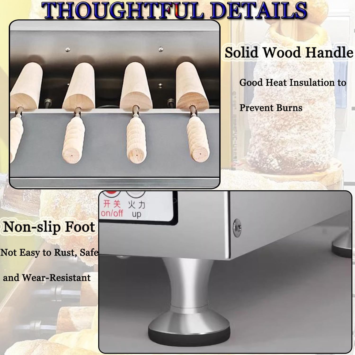 Horno eléctrico Digital Comercial con Chimenea para Pasteles, Ideal para repostería Profesional y Conos de Helado: Alta eficiencia, fácil de Usar, panaderías