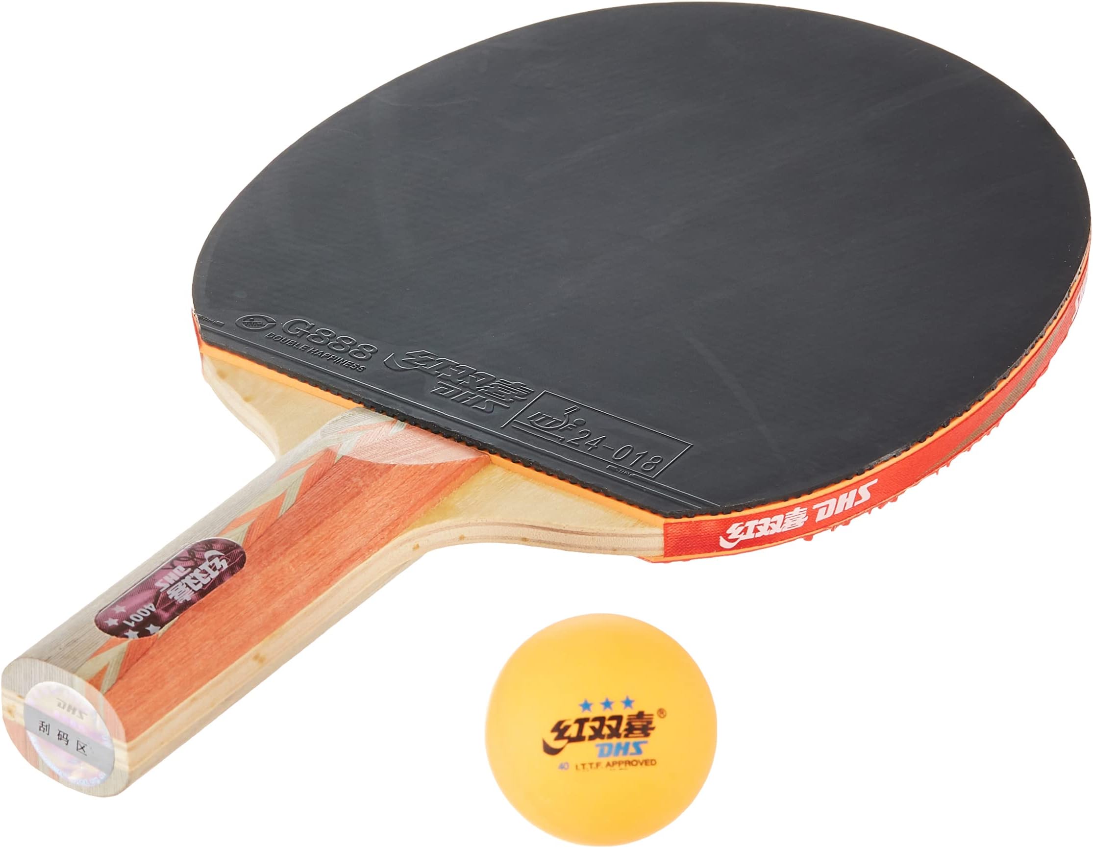 TT BAT A4001 DHS WITH TT BALL DHS 40MM 3 STAR WHITE (36 Pcs Box)