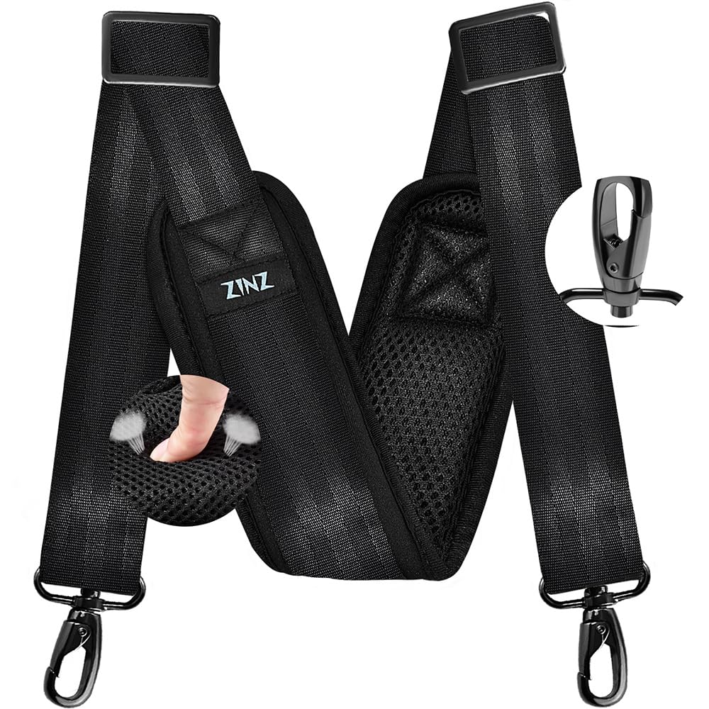Correa de hombro universal acolchada de 77 pulgadas con doble equilibrio para bolsas y maletas 7
