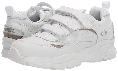 【AAKE】NEOPRENE VELCRO SHOES Amazon.com | Apex Men's Walker 3-Strap Sneaker, White, 7.5
