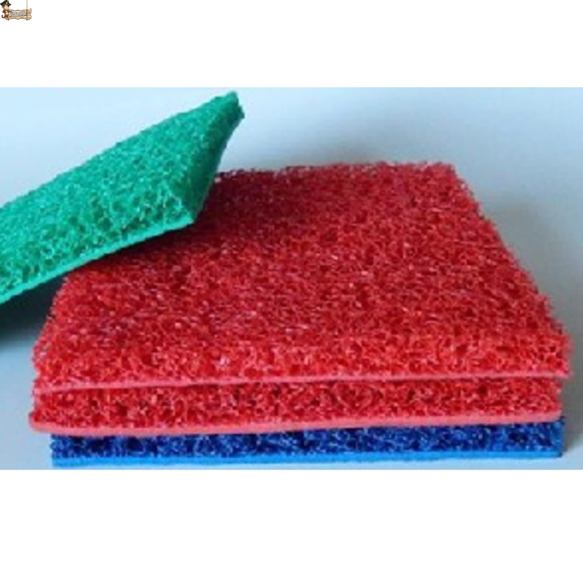 BricoLoco.com Zerbino ingresso casa, terrazzo. Gomma per ricci esterni o interni. blu. da metri o rotolo. Larghezza 1,20 MTS. x 12 MTS. Spessore 10 mm. con base. Tappeto Vinile Riccioli. (12 metri,