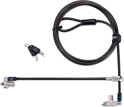 Kensington Slim N17 2.0 Keyed Dual Head Laptop Lock for Wedge-Shaped Slots K60508WW