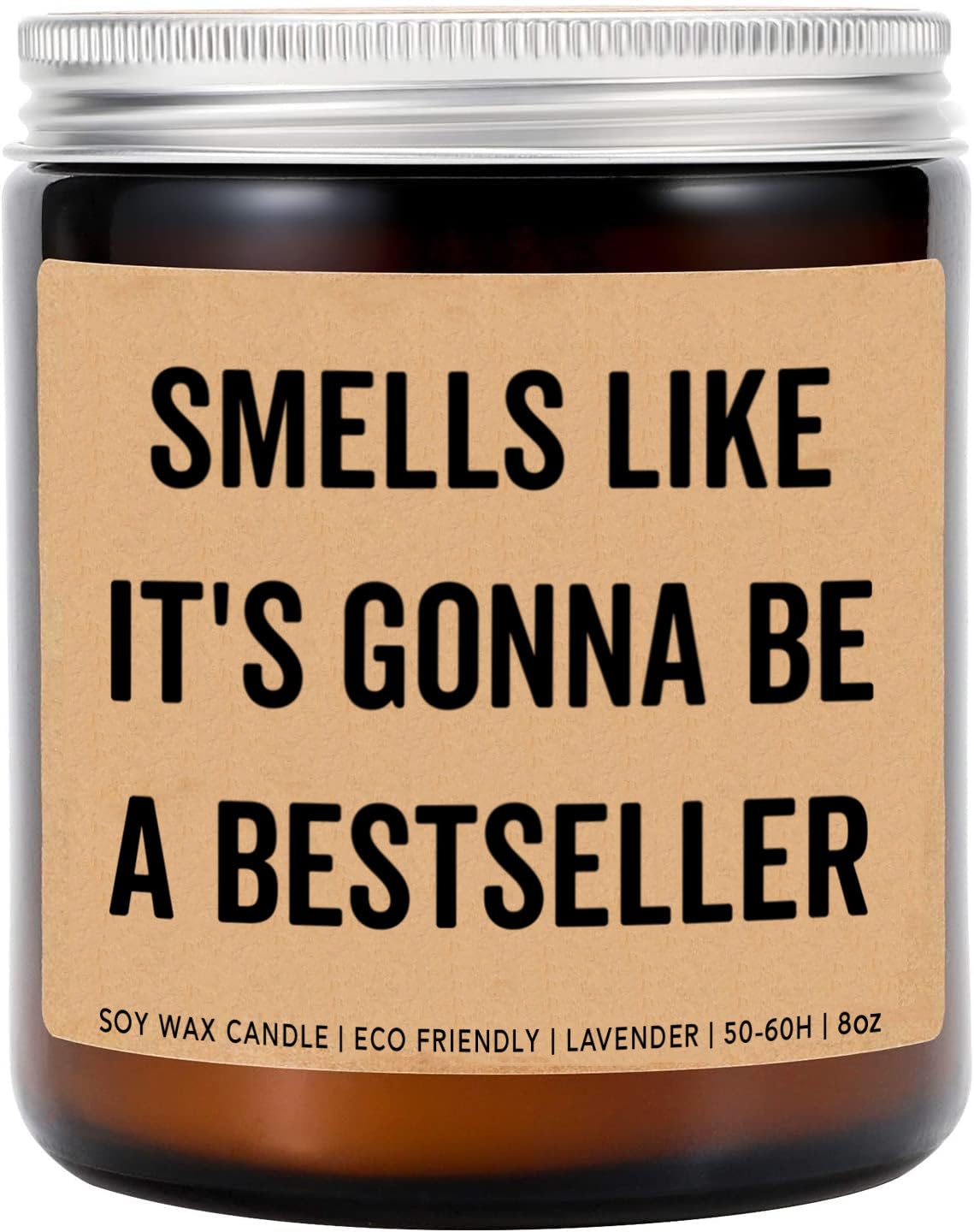 Smells Like It's Gonna Be A Bestseller1 - Funny Writer Gift - Birthday Gift for Her Writer's - Gift New Book Creative for Friend - Book Writer Gifts - Lavender Fragrance - 8Oz Soy Wax Candle