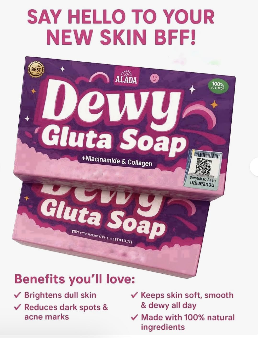 Amazon.com : ALADA NATURAL Dewy Gluta Soap 70g with Niacinamide