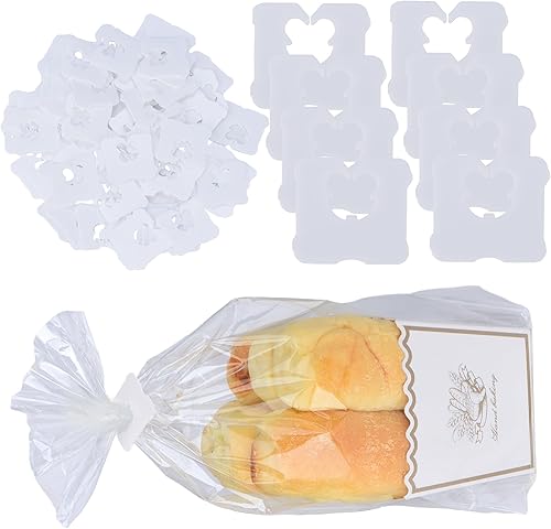 100 clips de plástico reutilizables para pan, mantén tu comida fresca con clips para bolsas de alimentos de 78 x 78 pulgadas (amarillo)