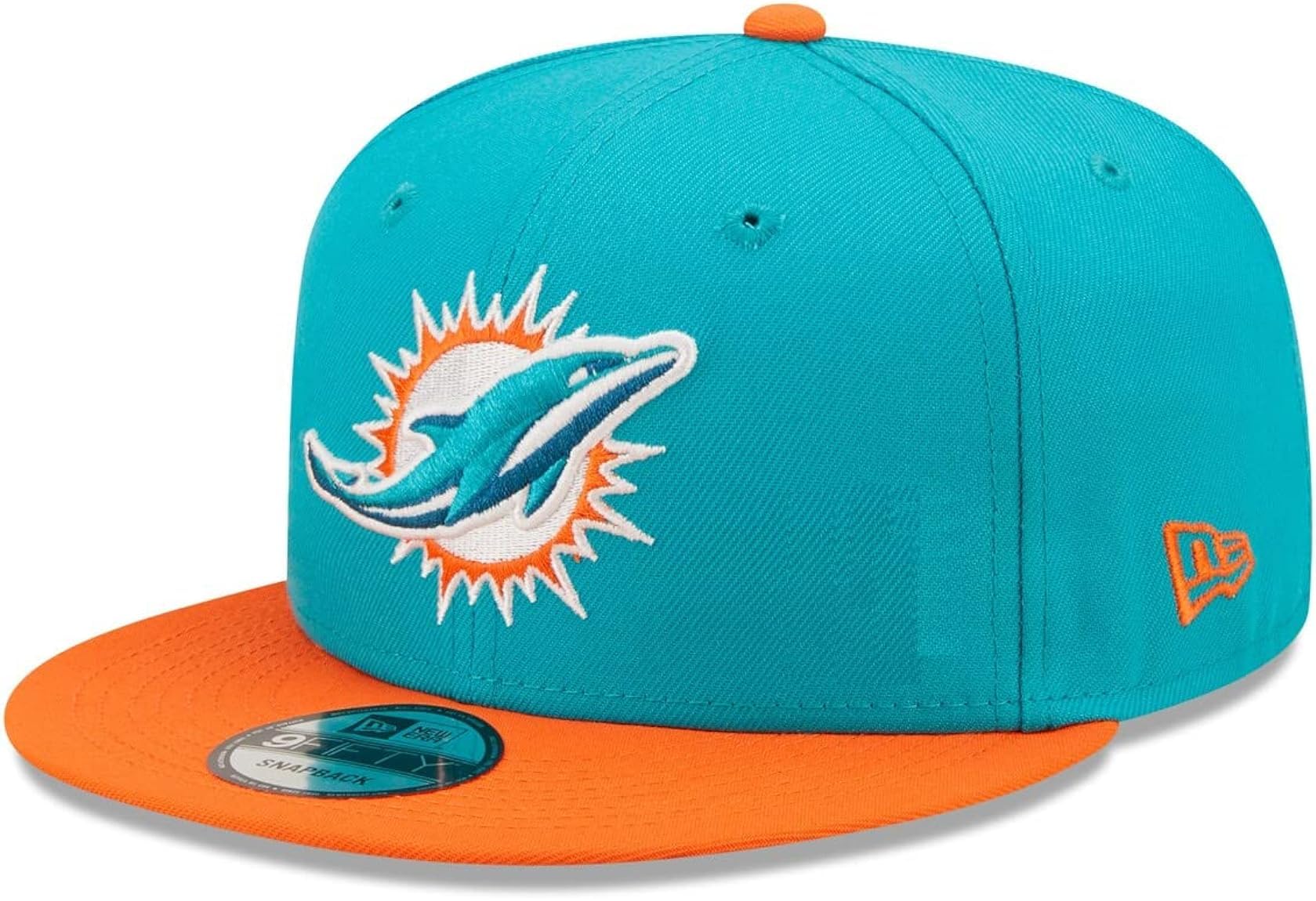 New Era NFL 9FIFTY 2-Tone Adjustable Snapback Hat Cap One Size Fits All (Miami Dolphins)