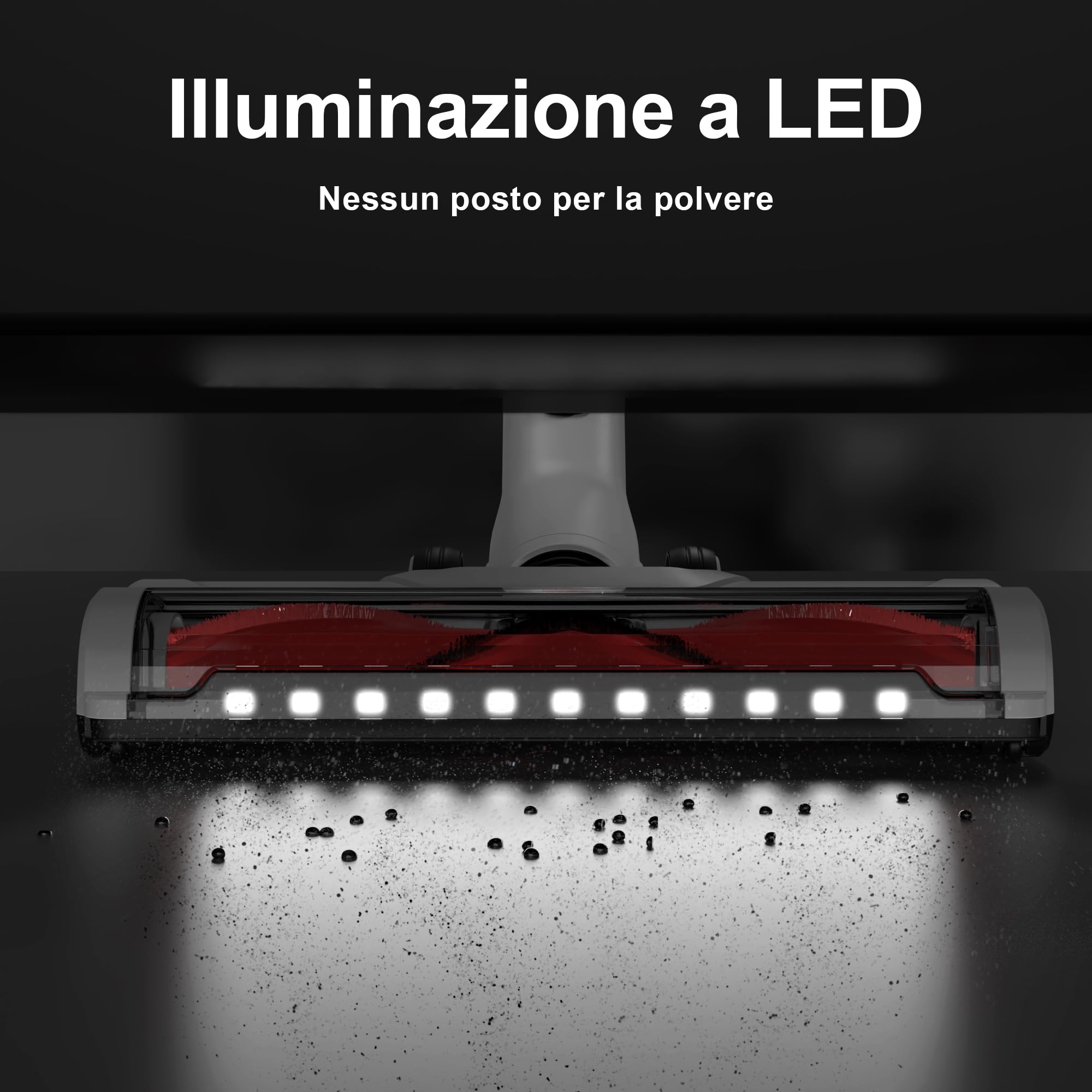 Syntecno Aspirapolvere Senza Fili Scopa Elettrica - Potente Vacuum Cleaner Senza Filo Ricaricabile Batteria Silenzioso Leggera Scope Elettriche per Pavimenti Tappeti Peli Animali Domestici