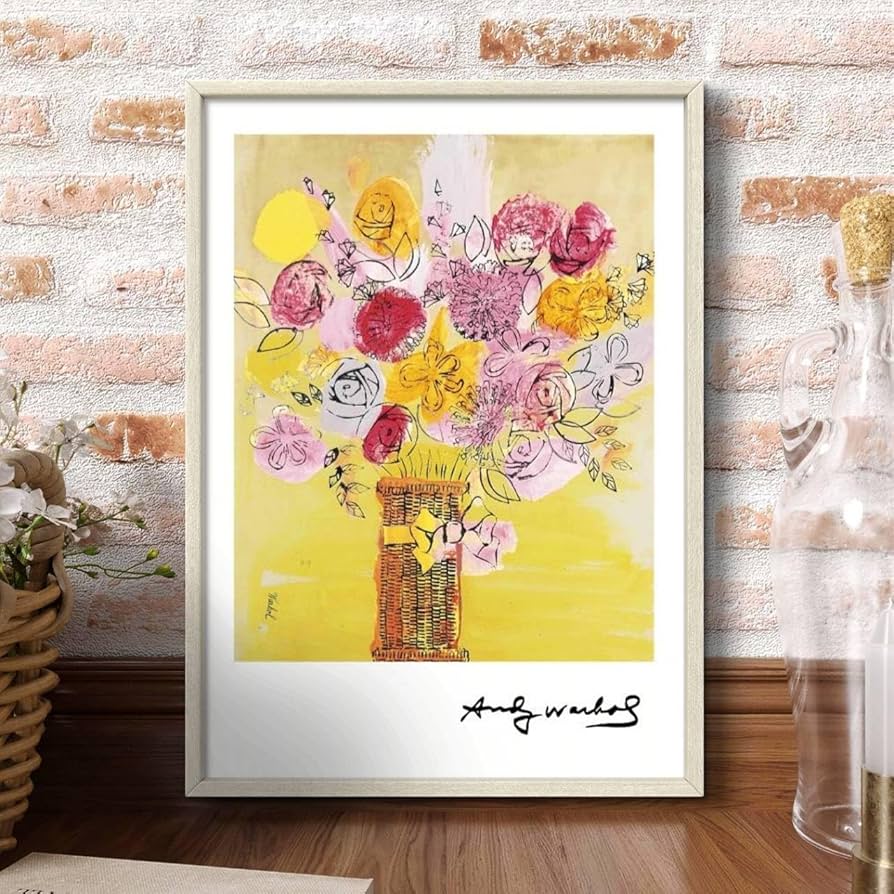 Amazon.co.jp: アンディウォーホル 黄色いお花の絵 A4サイズ