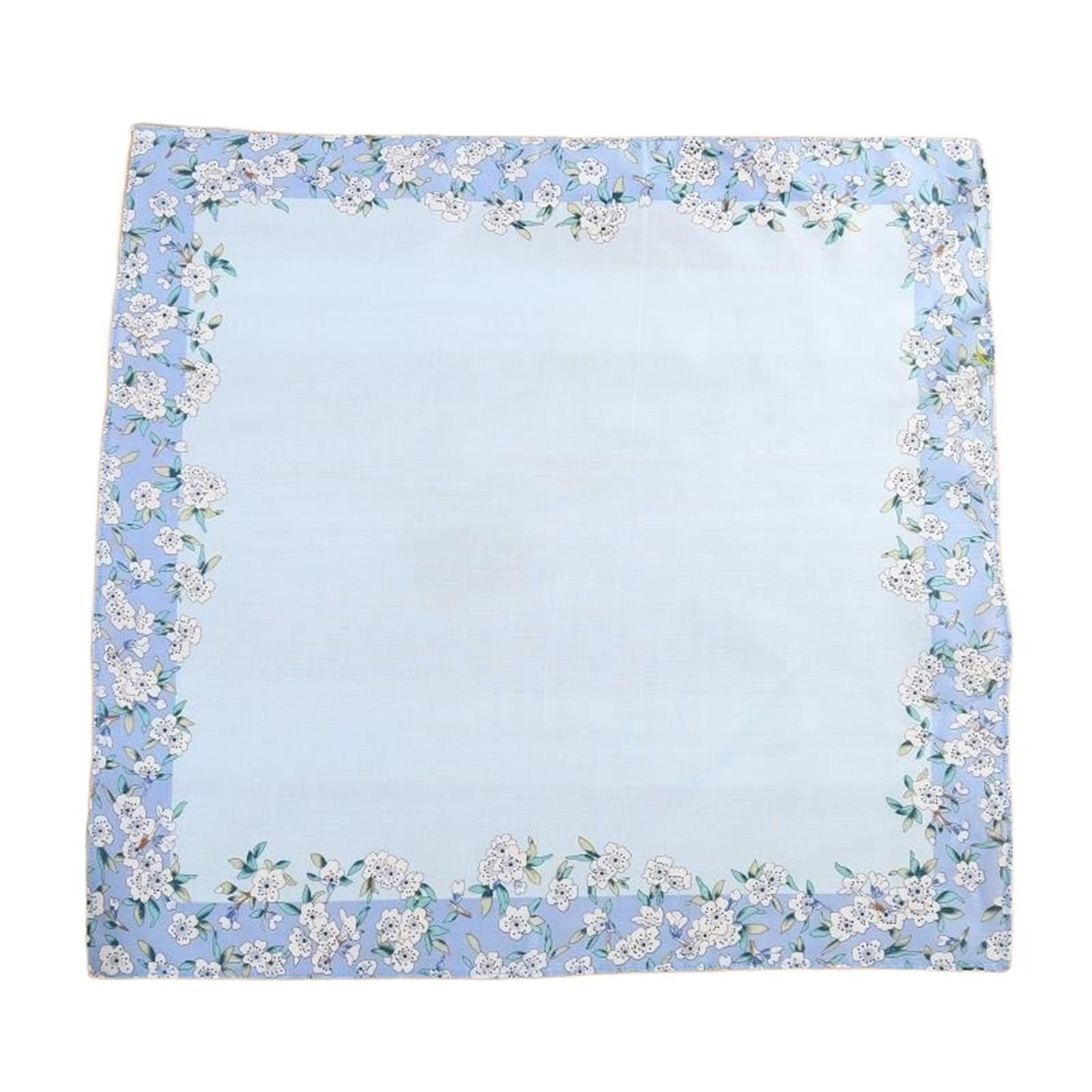 Débarbouillettes de bain pour femme, petit mouchoir carré bleu doux