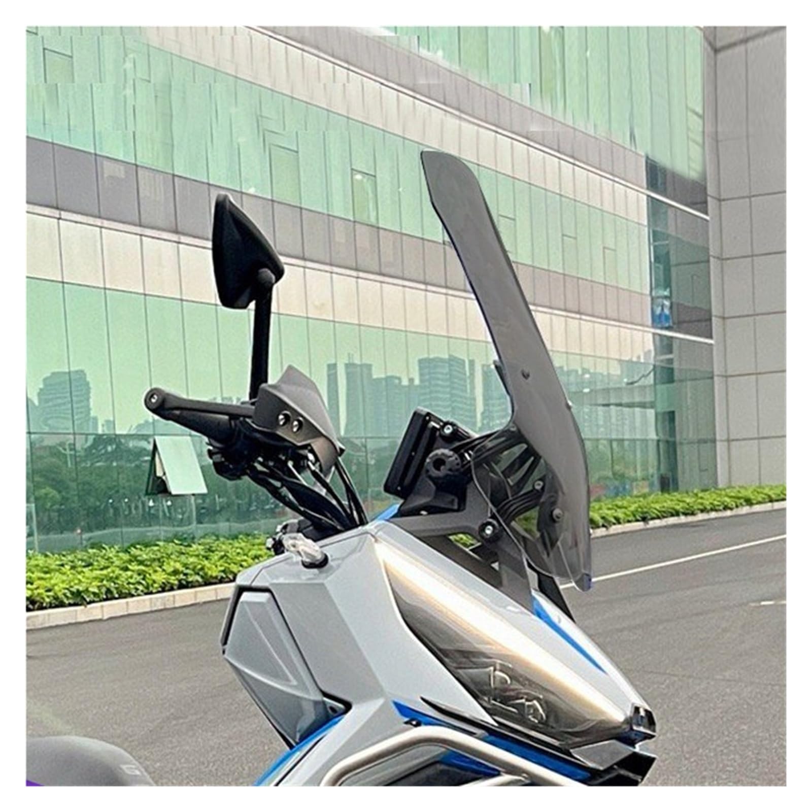 szyba motocyklowa Dla ZONTES 368G 368 G Motocykla Przednia Szyba Ochrona Klatki Piersiowej Wiatroszczelny, Odporny Deszcz Deflektor regulowana przednia szyba(57cm Smoky)