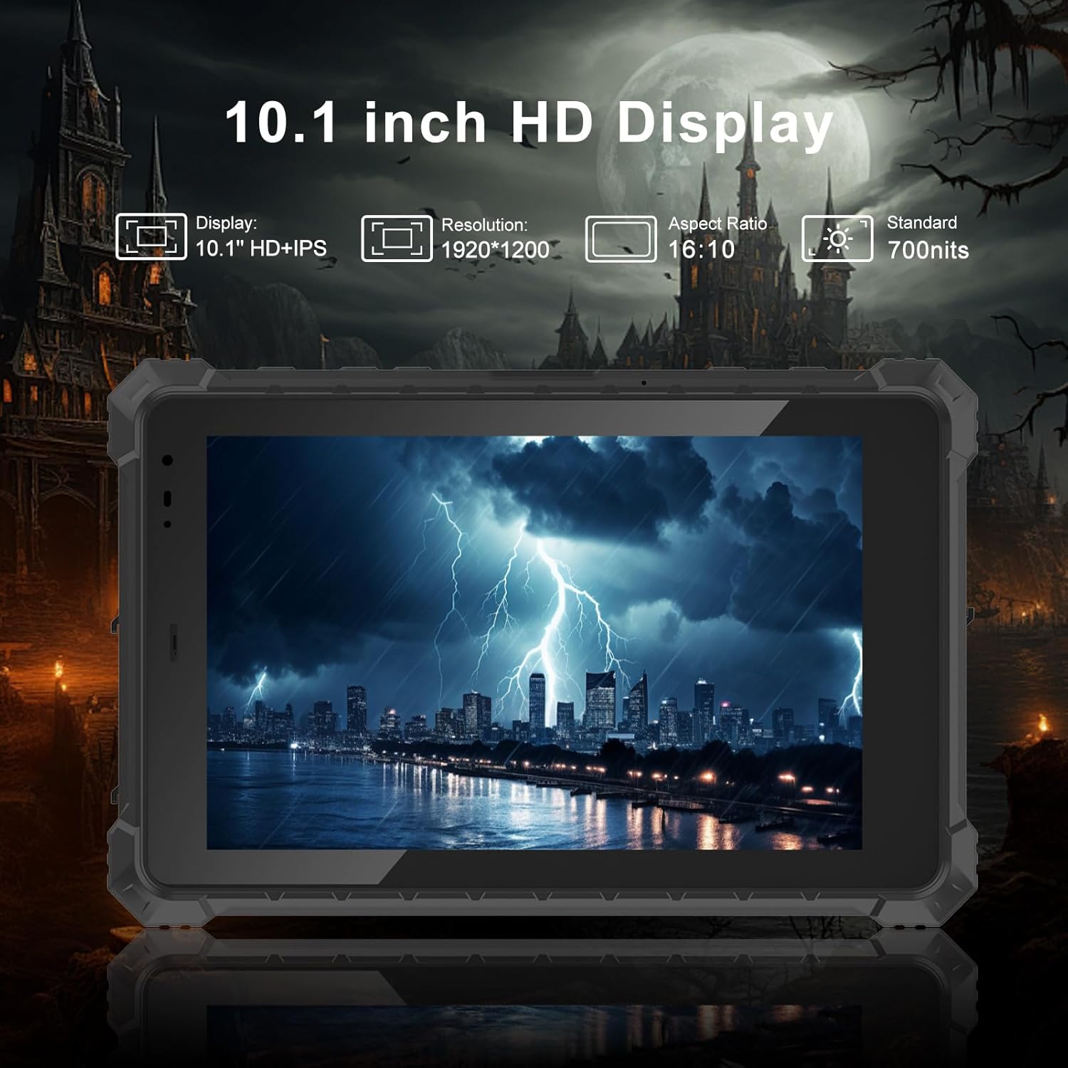 10.1 inch HD Display with high brightness and resolution