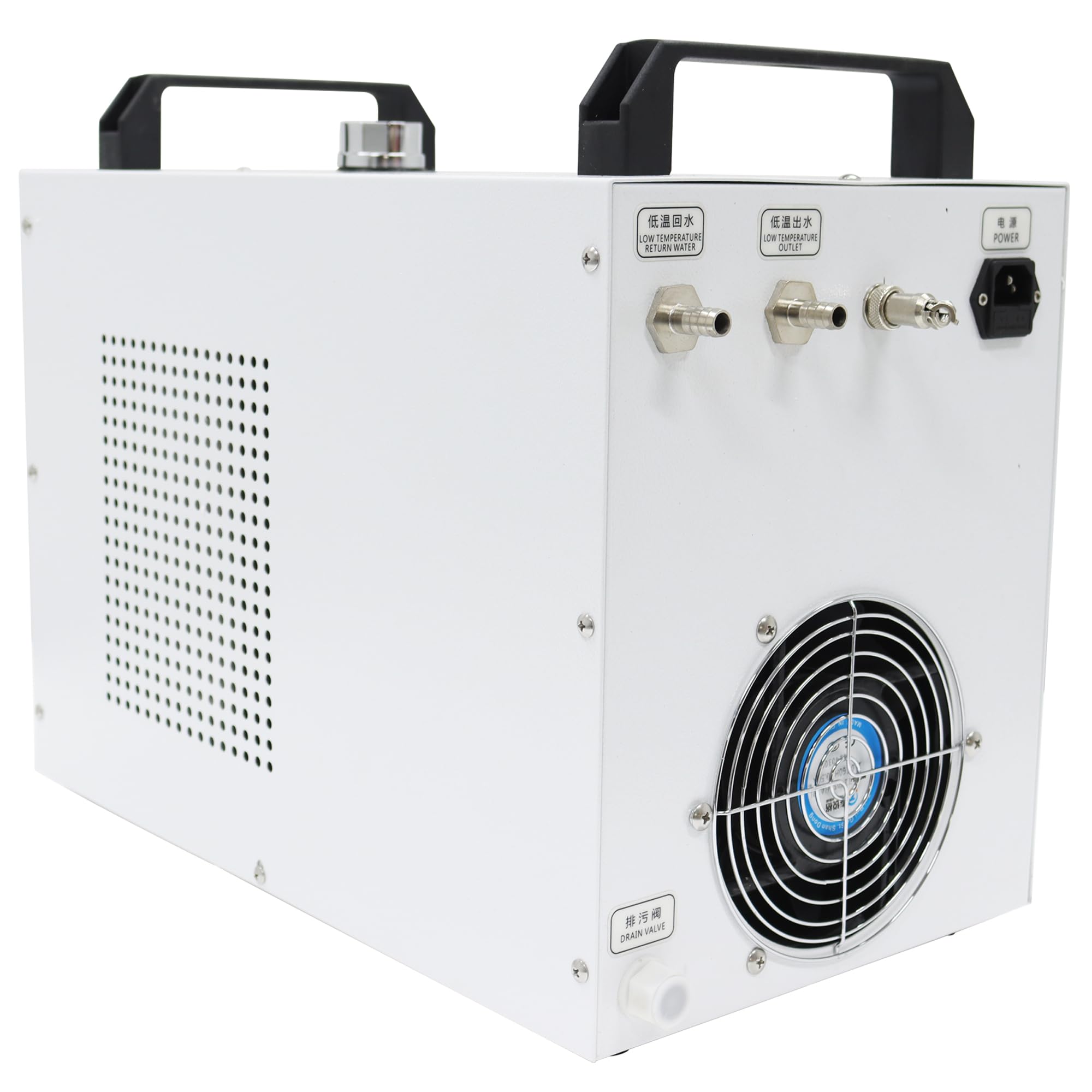 HQHAOTWU Industrial Water Chiller for CNC Engraver, 9L 50W/? Cooling System w/Flow Alarm Protection, 110V CW-3000DG Professional Water Cooler Cooling Machine (Air-Cooled, Temperature Control)