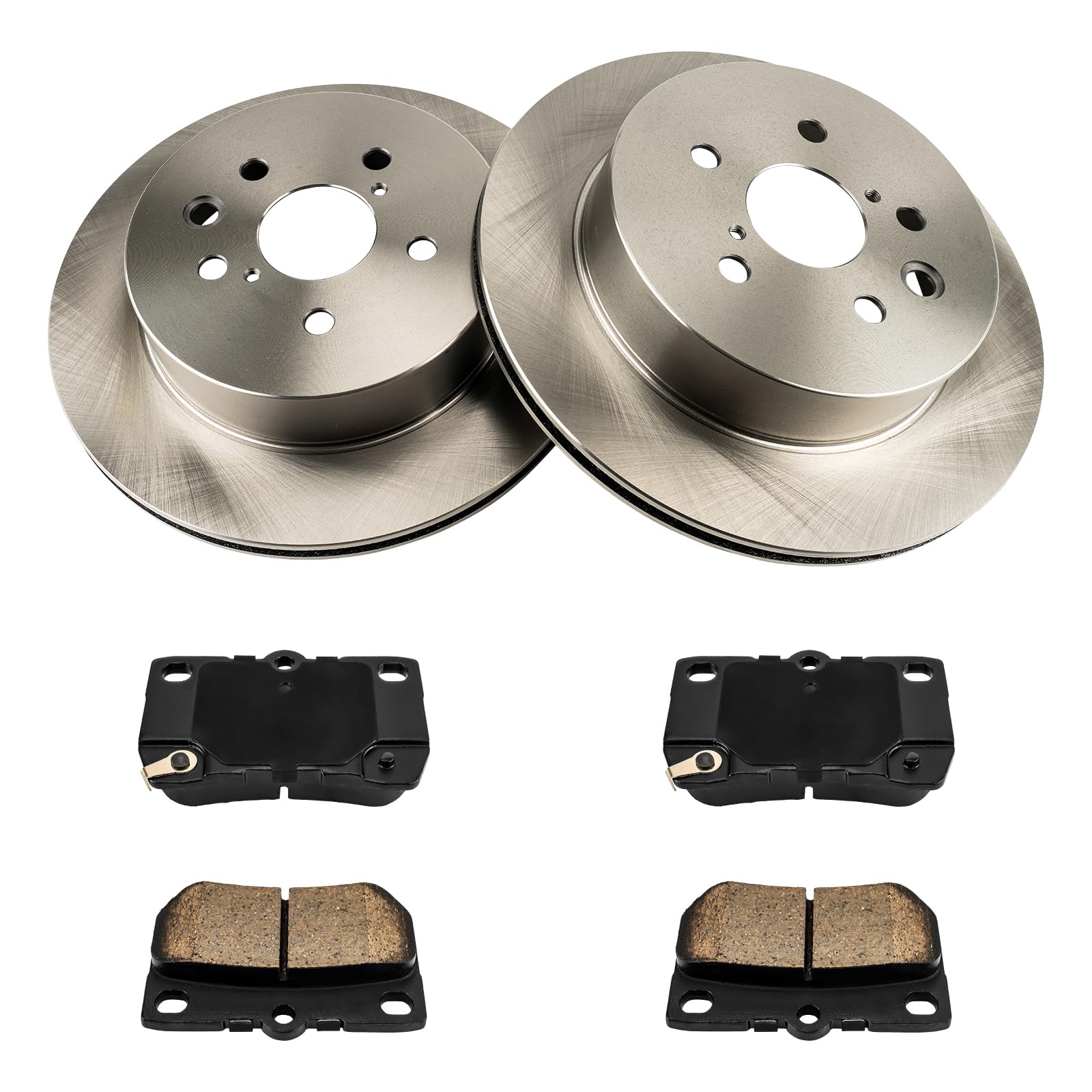 KAX Rear Brake Kit, Carbon Fiber Ceramic Brake Pads and Rotors | Fits Lexus GS350 2007 2008 2009 2010 2011, IS250 2010 2011 2012 2013, IS350 2006-2013, GS300 2006, GS430 2006 2007