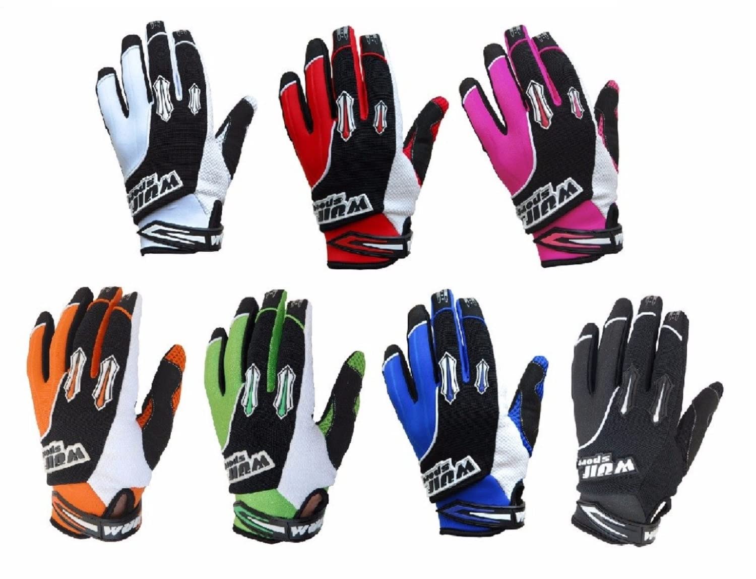WULFSPORT STRATOS MOTORBIKE ADULT & KIDS MX GLOVES Motocross Sports Off Road Trials Enduro Quad Kart Dirt Bike Cycle ATV MTB BMX Race Adult & Junior Gloves (Orange,M)