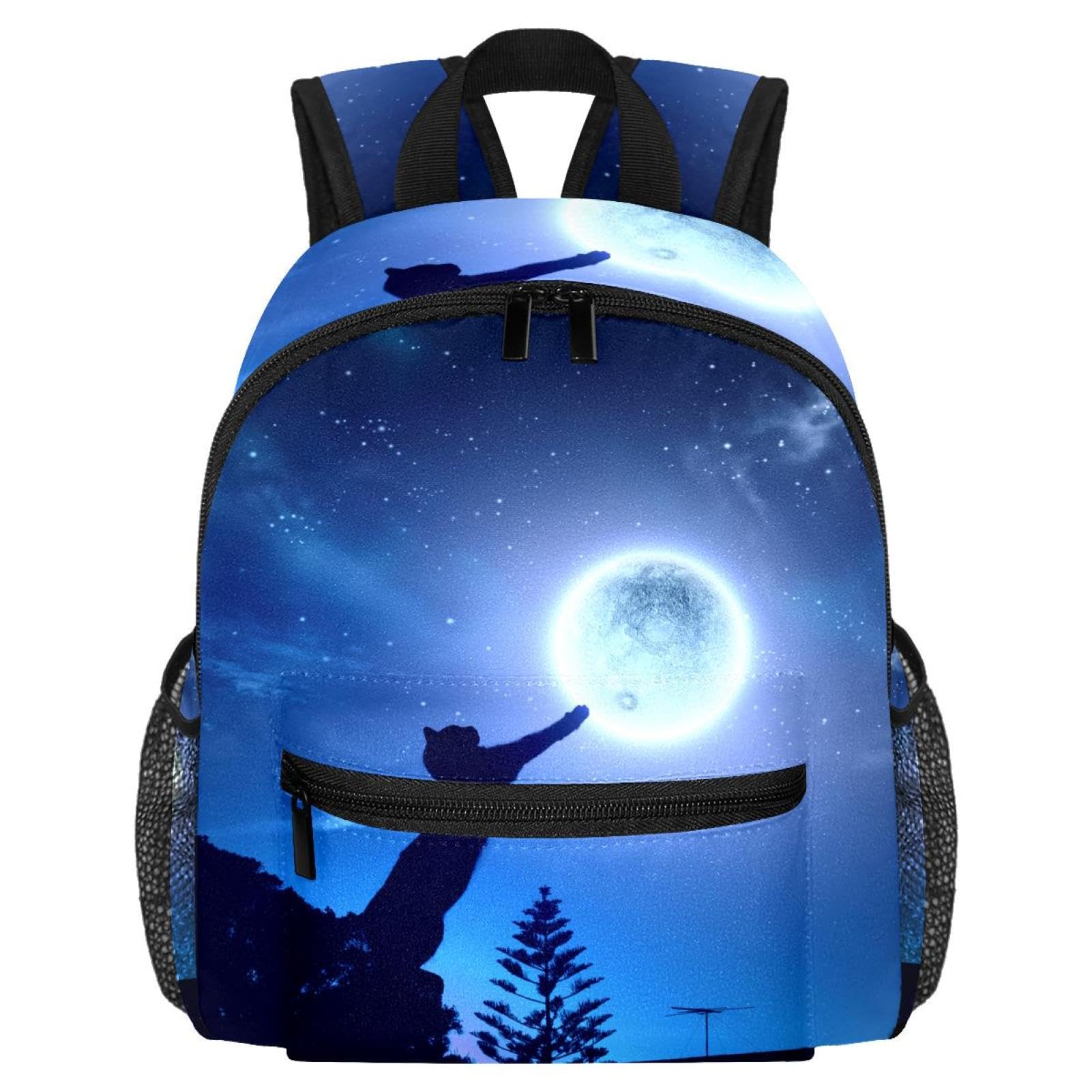 Sac à dos léger chat et lune pour éviter le mal de dos - 7