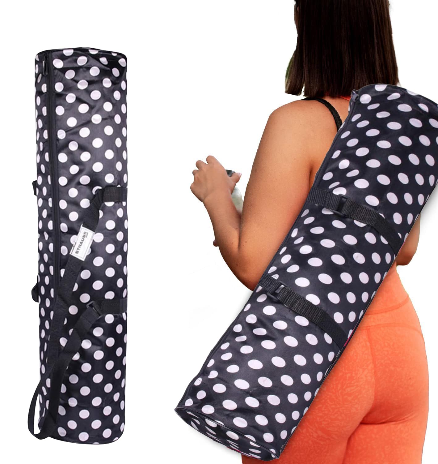STRAUSS Yoga Mat Bag with Shoulder Strap | Washable & Durable Yoga Mat Cover Bag | Travel, Yoga & Gym Shoulder Bag | Along with Side Pocket | Ideal for Men & Women, (Black)-picture-23