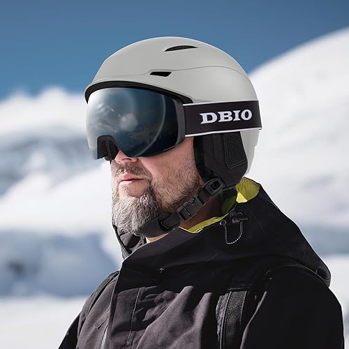 Miniatura 2 de Casco de snowboard, casco de esquí para adultos, con 9 rejillas de ventilación, carcasa de ABS y espuma EPS, cascos de nieve para hombres y mujeres