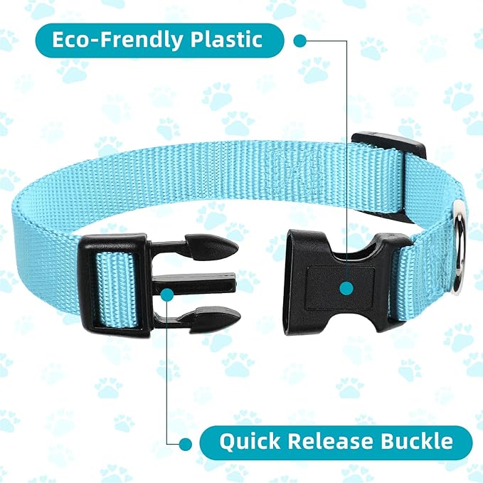 Collar para Perro Ajustable de Nylon Lote 12 Piezas Talla Mediana miniatura 3
