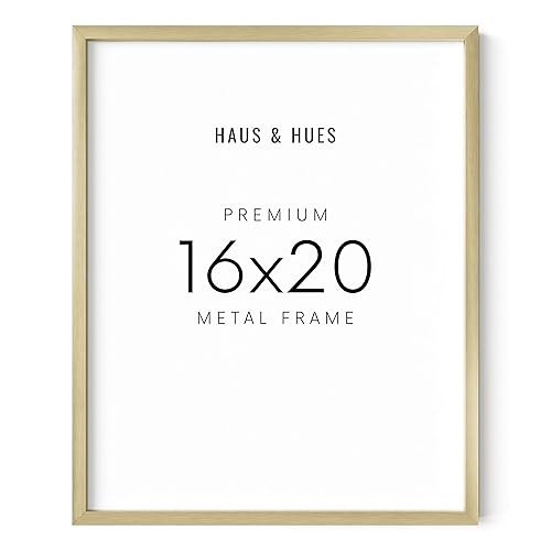 HAUS AND HUES 16x20 Gold Picture Frame - Modern Aluminum