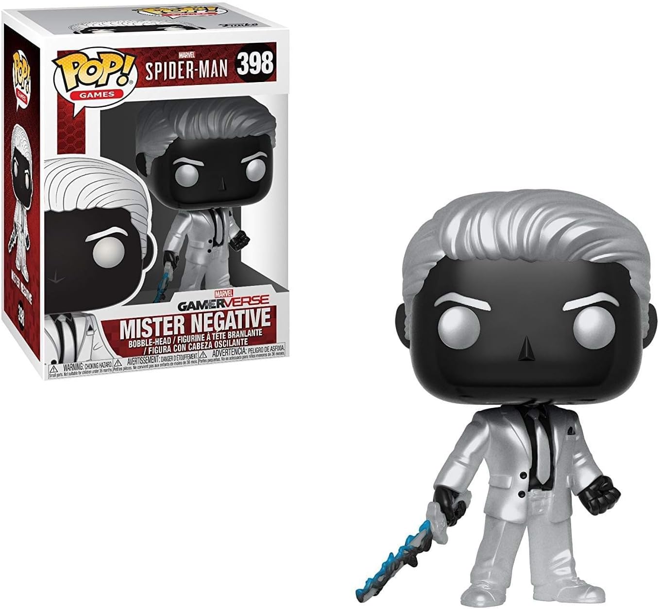 Funko Pop Marvel Games: Spider-Man Video Game - Mr. Negative Collectible Figure, Multicolor