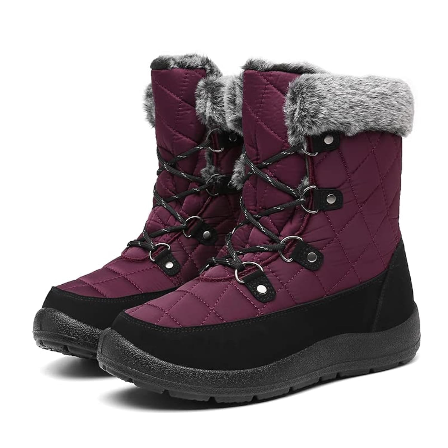 ZEENXIUYA Snow Boots Women Winter Warm Faux Fur Lined Womens Winter Boots Outdoor Cold Weather Women Waterproof Lightweight