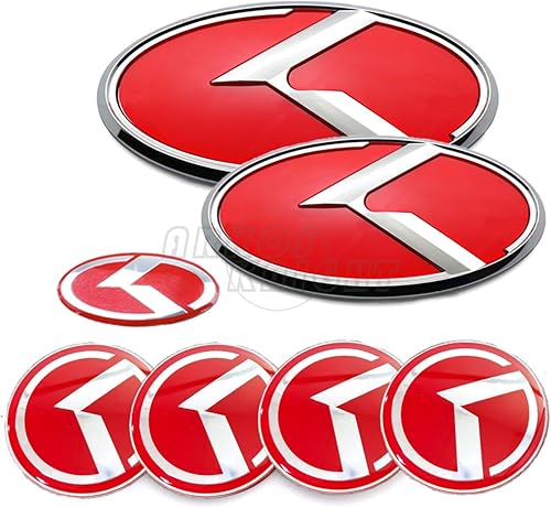 7 emblemas vintage K compatibles con insignias delanteras y traseras para accesorios de automóviles (negro)