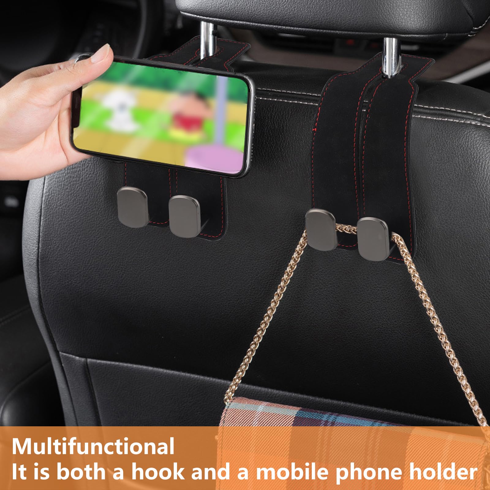 Gancio Per Sedile Posteriore Auto Ganci Doppi Per Sedile Auto - 2