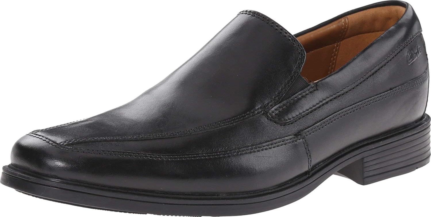 Clarks Collection Mens Tilden Free Loafer Black Leather 13 W US