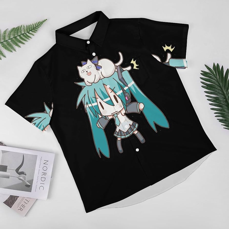 Amazon.co.jp: アロハシャツ メンズ 初音ミク 半袖 夏