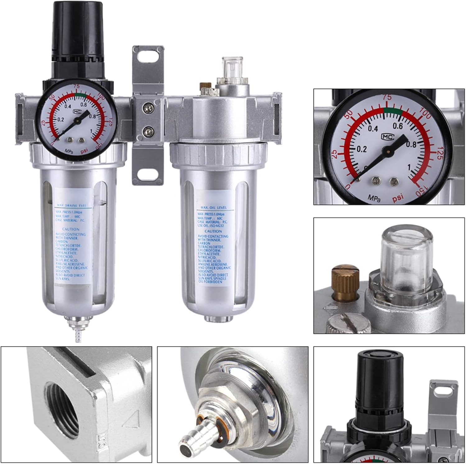 Air Filter Regulator, Convenient Air Pressure Regulator, Aluminum Industry for