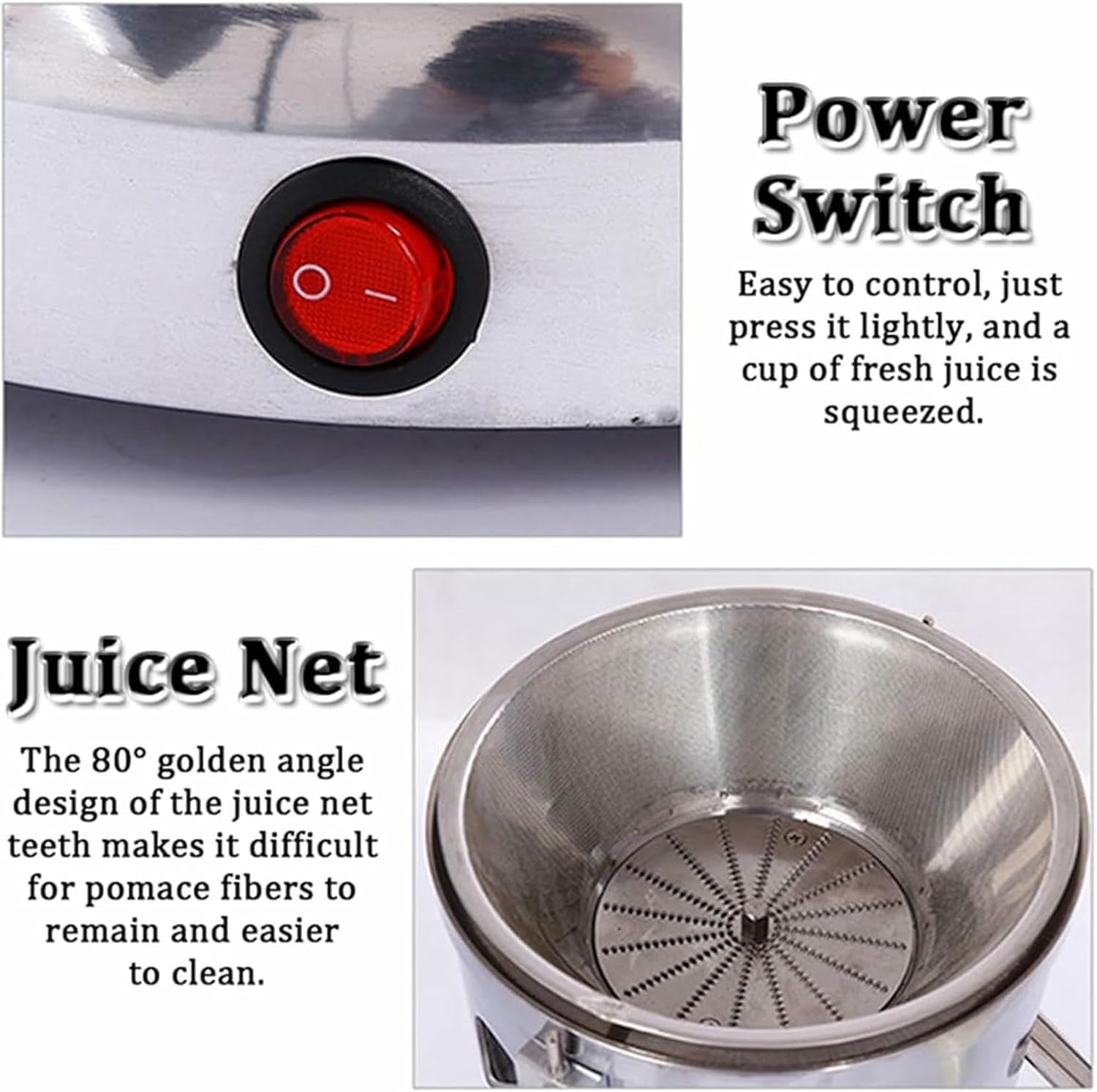 550W Centrifugal Juicer Machines Whole Fruit and Vegetable,3-inch Wide Mouth Juicer Extractor for Fresh Fruit-