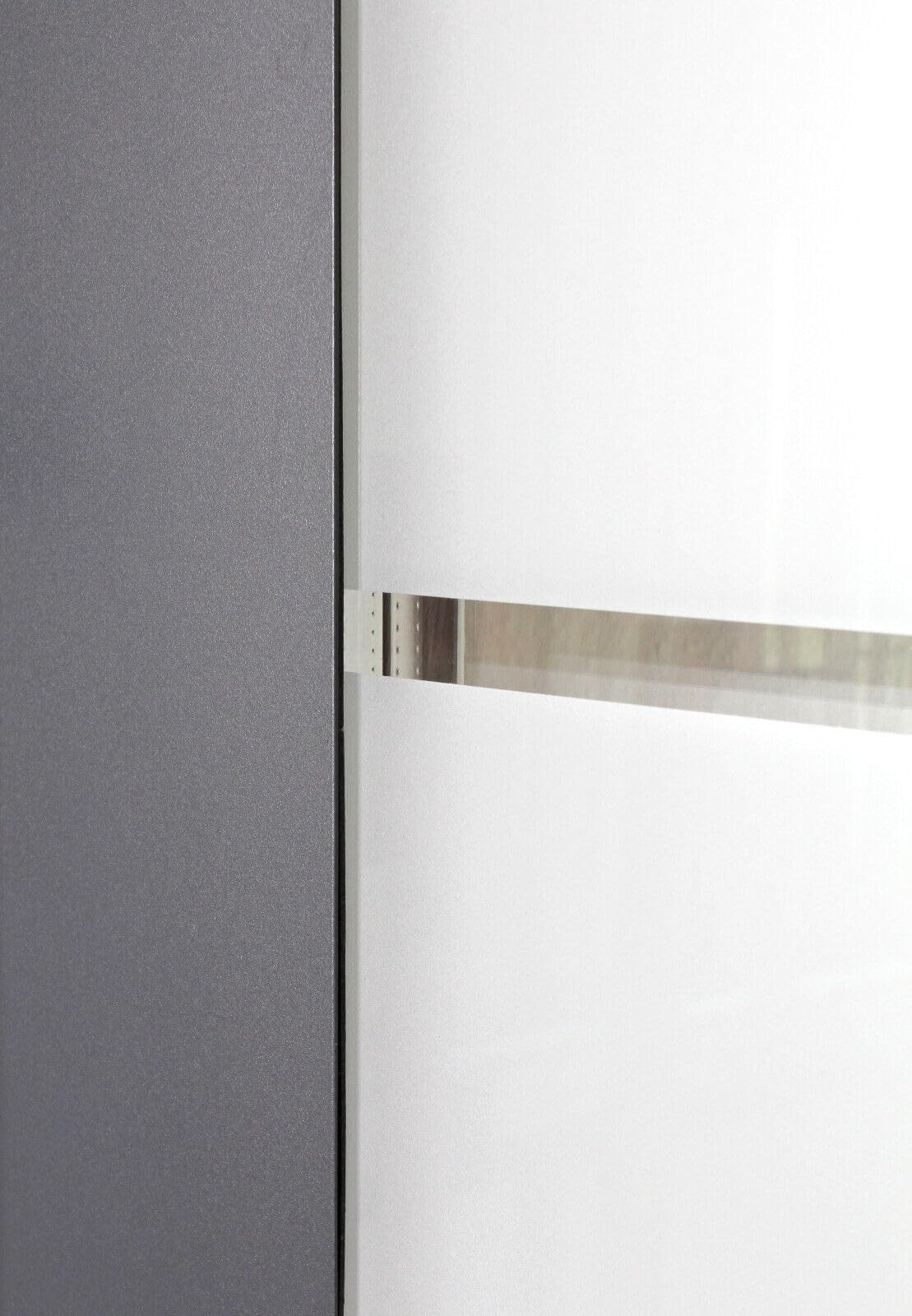 Alu-Kunststoff Haustür SORI DOOR - Eingangstür in weiß 100 x 210 cm DIN rechts inkl. Stoßgriff-Set