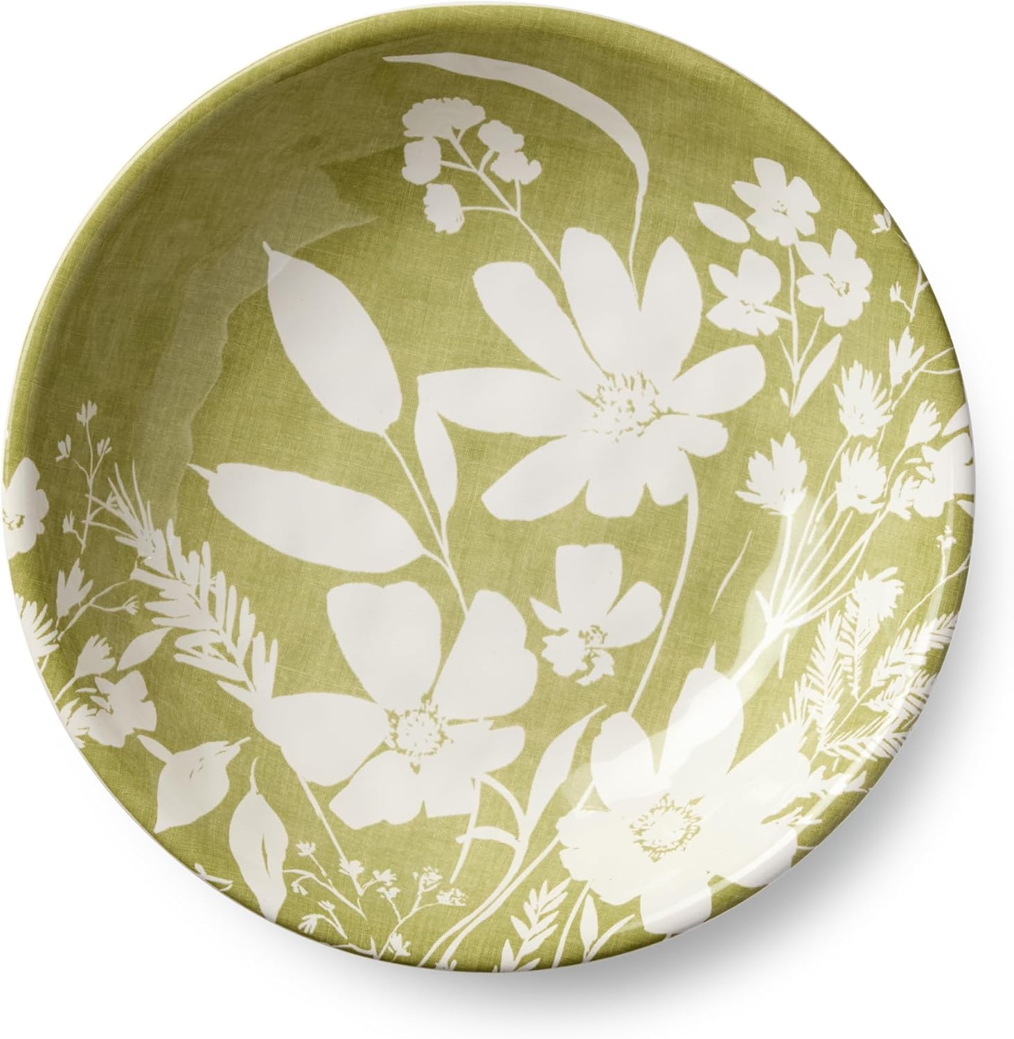 Wildflowers Ceramic SOUP/CEREAL BOWLS, SET OF 4, 9 x 2 inch assorted floral watercolor bowls, perfect for soups, ramen, salad portions, pasta, cozy meals and soft botanical garden‑inspired table