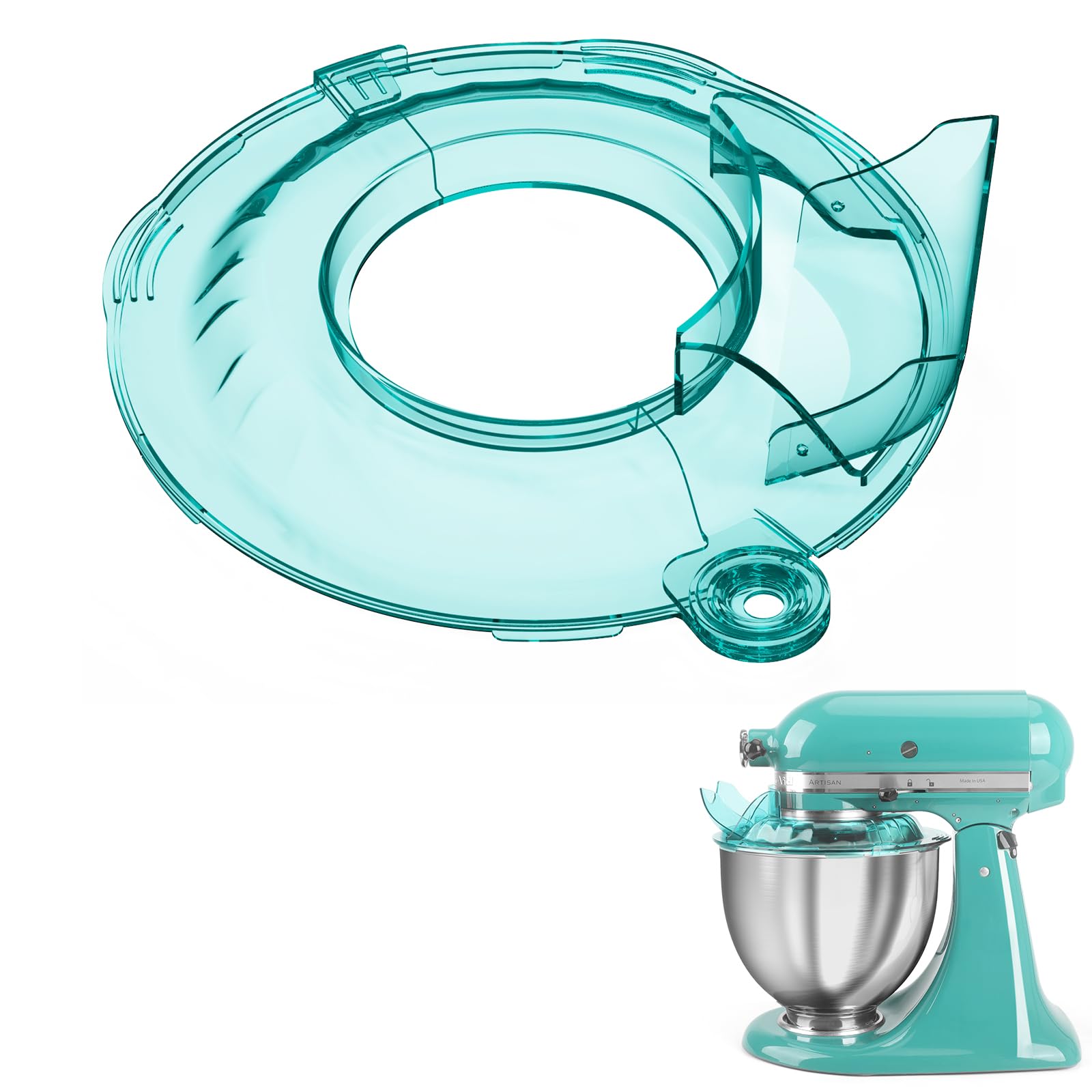 Pouring Shield for KitchenAid Tilt Head 4.5-5 QT (for Stainless Steel Bowls Only), for Kitchen aid Accessories and Attachments, Fully Enclosed