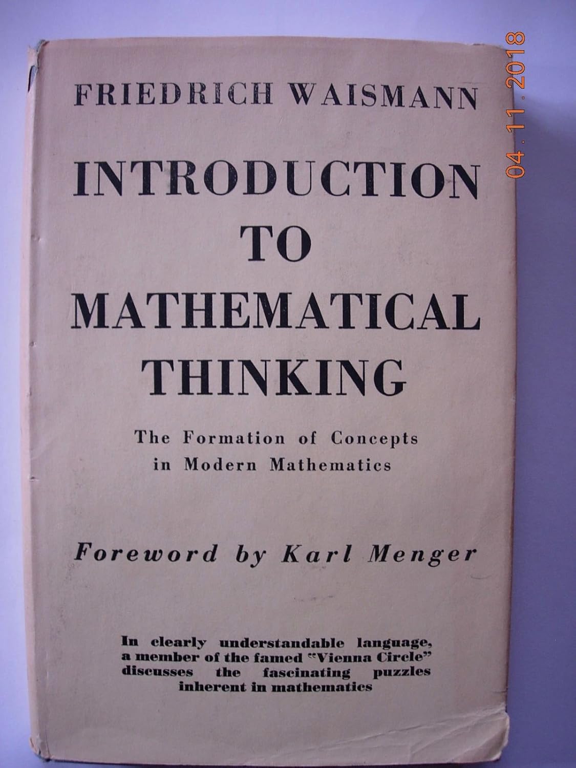 Introduction to mathematical thinking The formation of concepts in