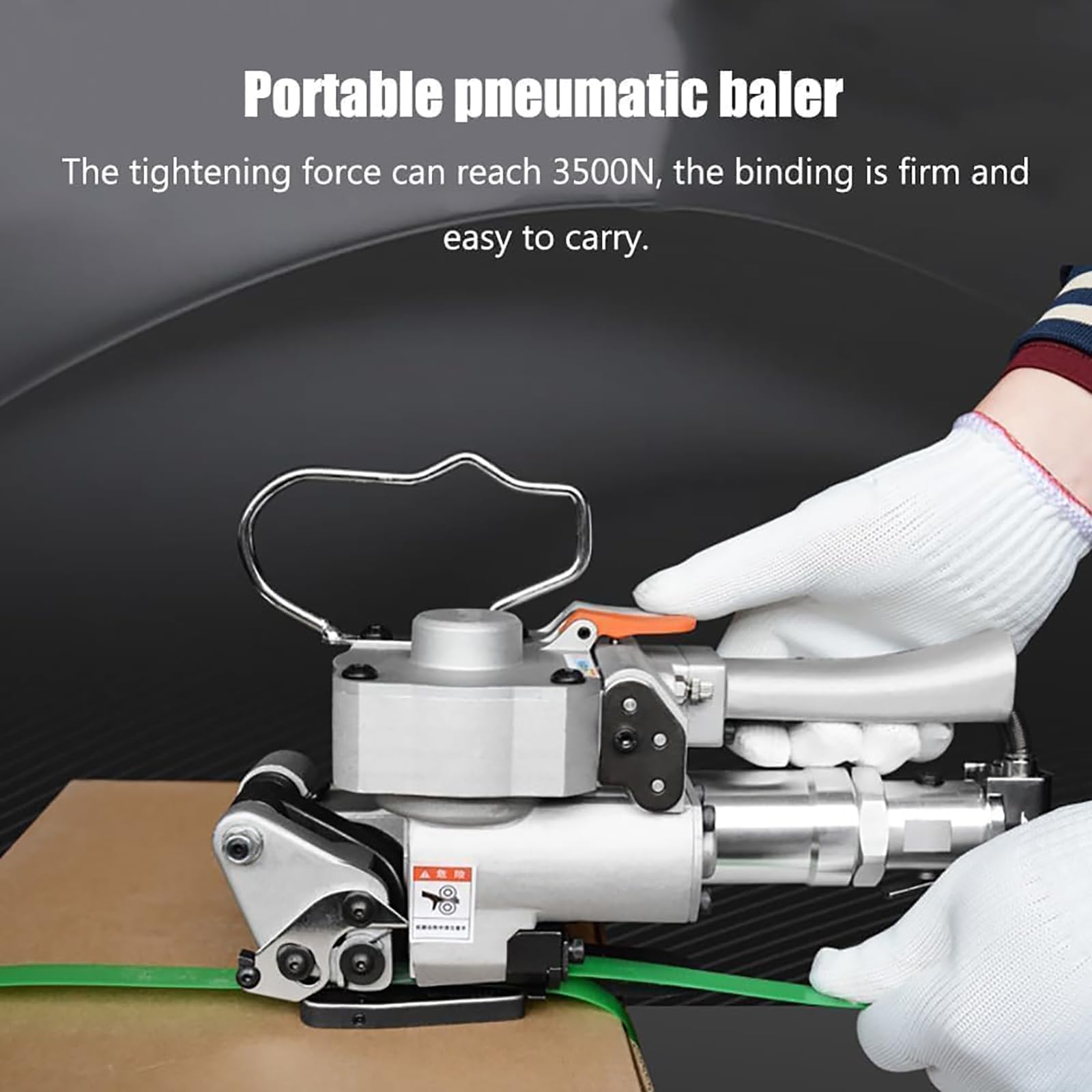 Presse pneumatique portable pour cerclage et bandage PET de 13 à 19 mm