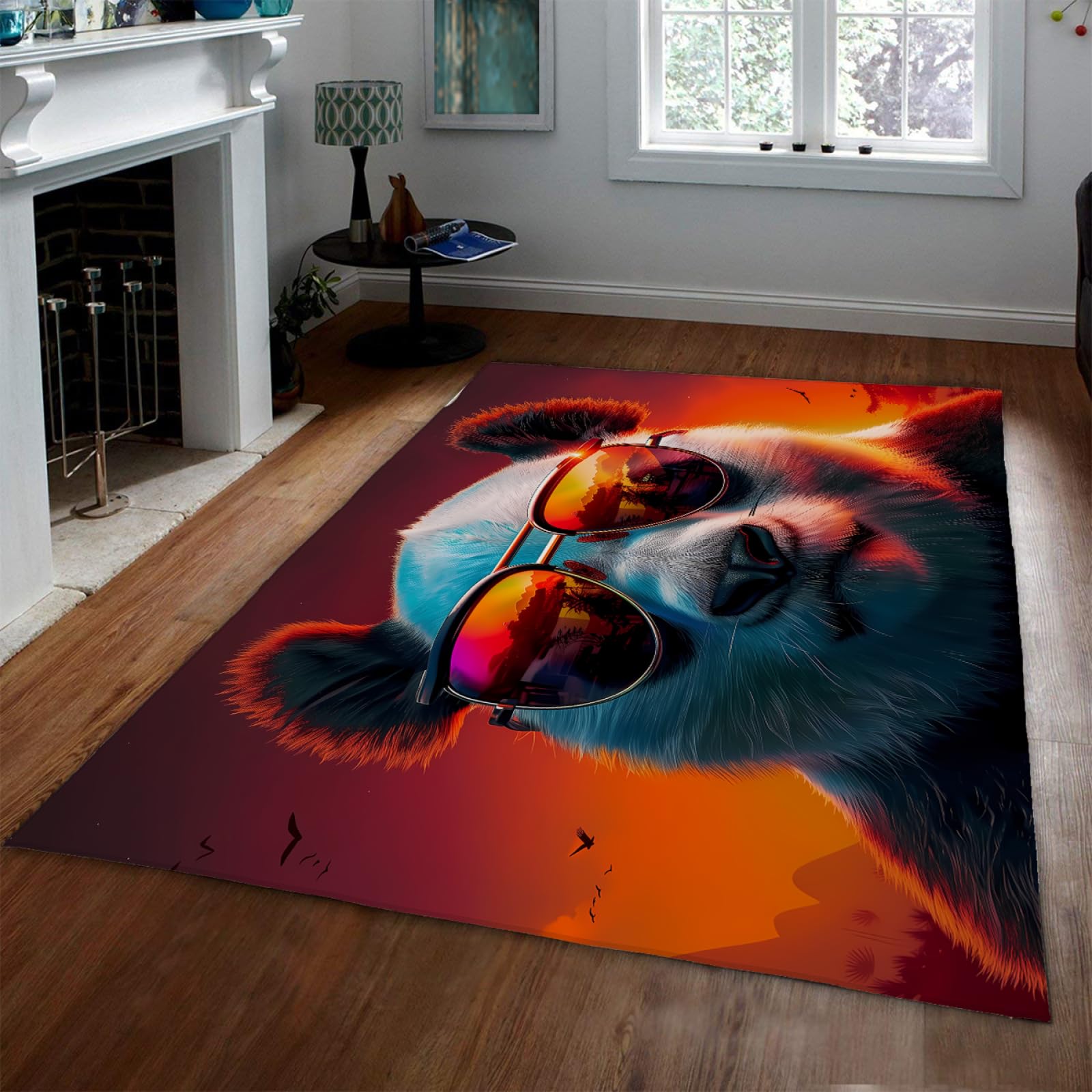 Tapis panda 120x200cm antidérapant et facile à nettoyer