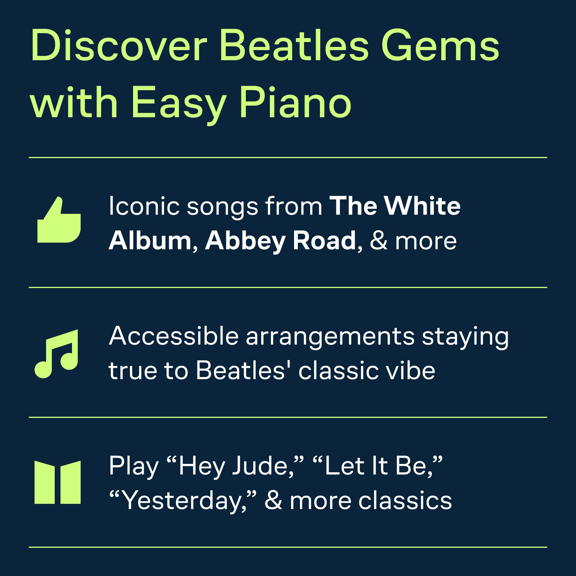 First 50 Songs by The Beatles Easy Piano You Should Play on The Piano