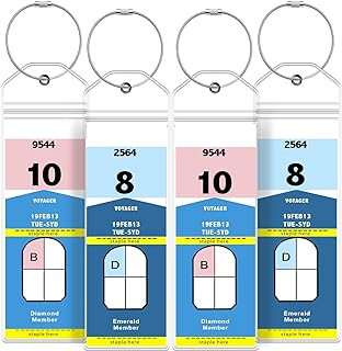 Cruise Luggage Tag Holder (4 Pack) Cruise Tag Holder with Zip Seal & Steel Loops, Weather Resistant PVC Pouch for Royal Caribbean and Celebrity Cruise Line
