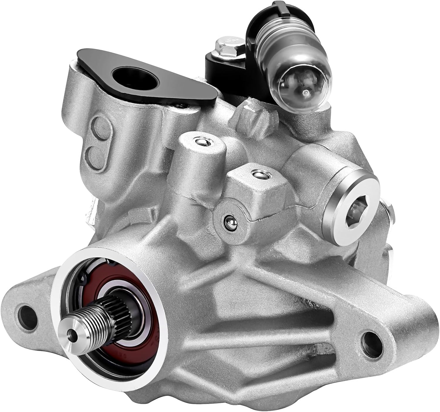 Power Steering Pump Compatible with 2006 2007 2008 2009 2010 2011 for Honda Civic L4 1.8L Replacement 21-5456 Power Steering Pump Pulley kit Power Assist Pump Assembly