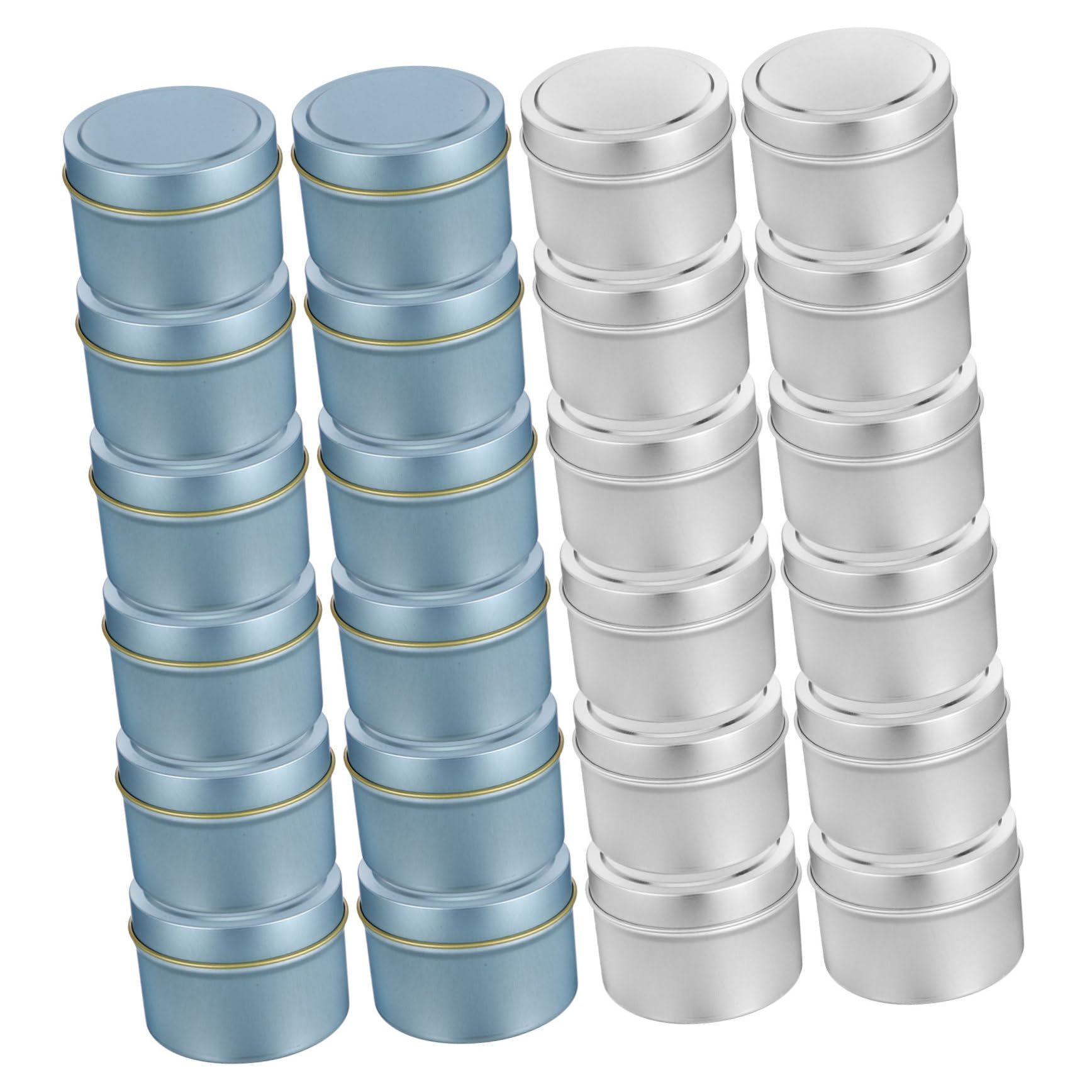 ERINGOGO 24Pcs Candle Tins with Lids Aromatherapy Scented Candle Containers for Tealight Candle Making Durable Metal Storage Jars for Home Decor and Unique