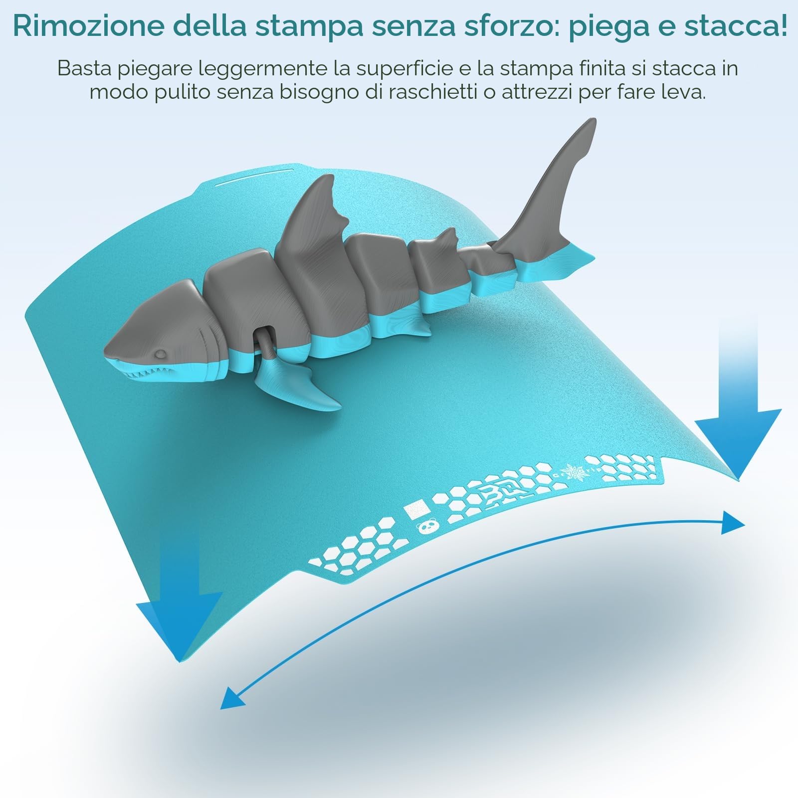 BIQU CryoGrip Pro Glacier-Original Panda Build Piastra per Bambu-Lab P2S P1S P1P X2D X1C X1E A1 Stampanti 3D, Doppio Lato Strutturato Fine Foglio D'acciaio Molla, Ferma Aderenza, 257x257mm, 1 Pezzo