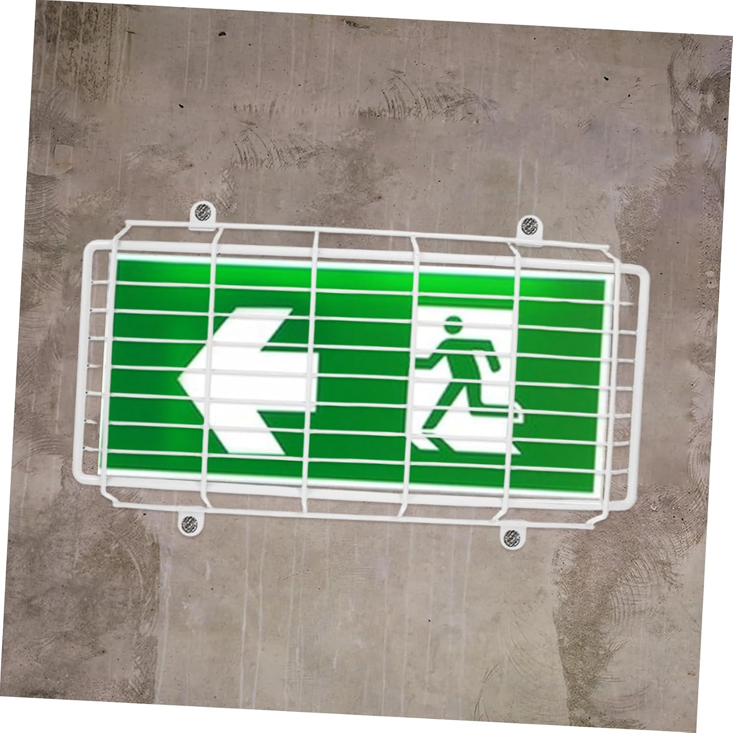 Protective Cover Wall Guard for Emergency Lights Wire Protector for Exit Signs Metal Cage for Public Safety