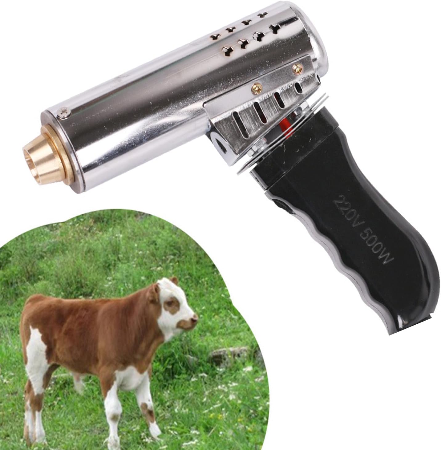 Electric Dehorner for Calf Goats, High Temperature Resistant Head Dehorner, Animal Husbandry Tools Good Heat Conductivity