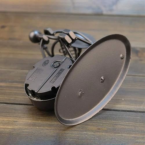 Miniatura 5 de Mantel Reloj Futuro Cuarzo Mesa Reloj Creativo Hierro Acero Inoxidable Pequeño Reloj Hierro Vintage Personalidad Reloj 5.3 * 5.1 in Relojes de