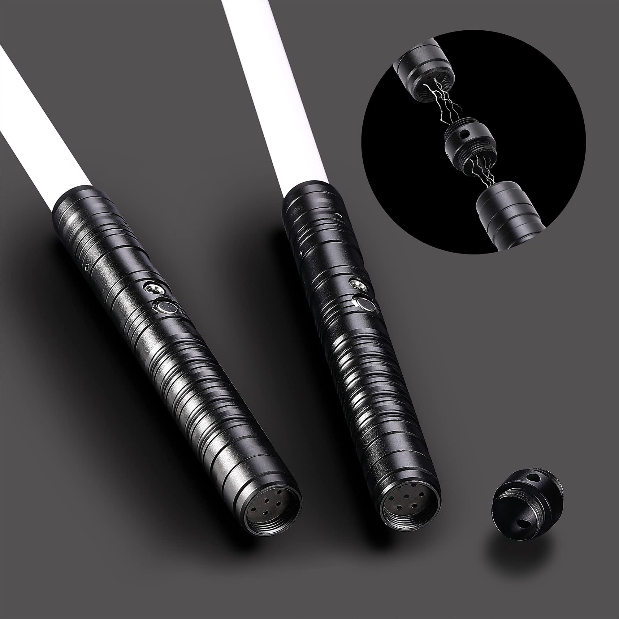 SDGBCXD Lightsaber, Light Saber, Metal Aluminum Hilt, Glowing Sound Toy Gift Cosplay for RGB Color Change Heavy Dueling