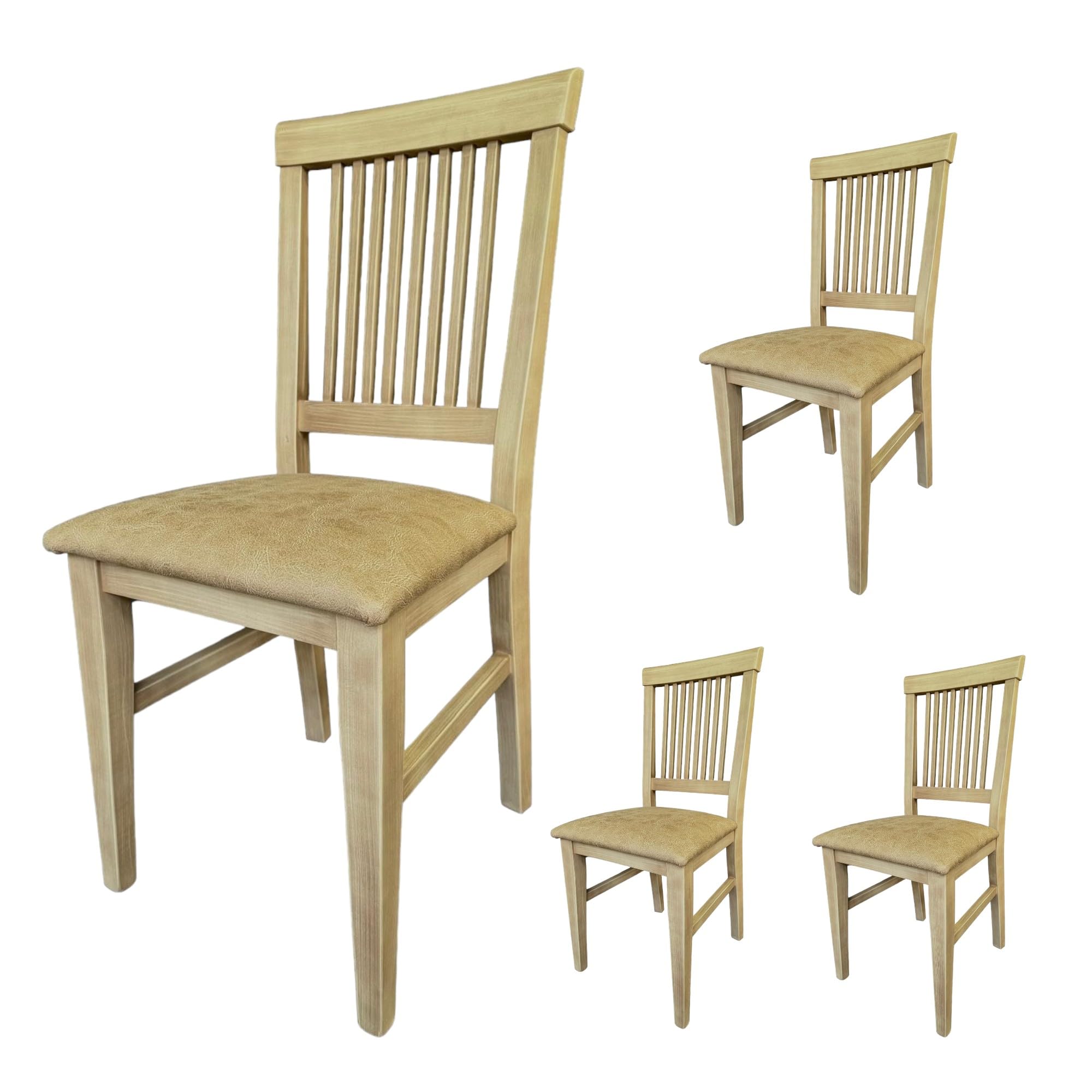 Silla Madera Natural para Comedor, Sala DE Estar (4)